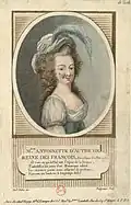 Antoine de Phélippeaux - Portrait de Marie-Antoinette - Gravure du portrait réalisé par Jeanne Bernard Dabos