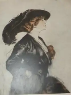 Portrait de Mathilde Sée par Drian dans Femina en 1913.