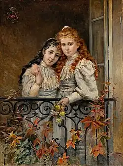 Portrait de Mlles Fondi de Niort, Salon des artistes français de 1894.