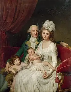 Portrait de Monsieur Olive, trésorier des États de Bretagne, avec sa famille (entre 1791 et 1792), musée des Beaux-Arts de Nantes.