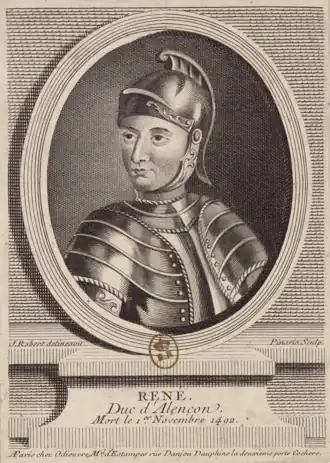 René d'Alençon (1454-1492), duc d'Alençon de 1476 à 1492 et fils du précédent.
