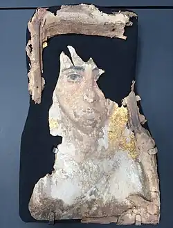 Portrait funéraire d'homme provenant d'Antinoé, IIe - IVe s. apr. J.-C., Cabinet d'Antiques du Musée des Moulages