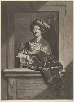 Reproduction d'un portrait de Hyacinthe Rigaud.