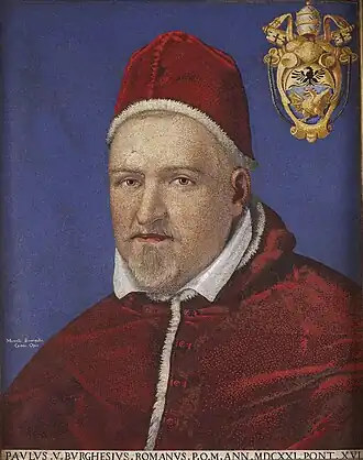 Portrait du pape Paul V (1621) par Marcello Provenzale.