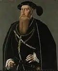 Renaud III de Brederode arborant la toison d'or, portrait par Jan van Scorel