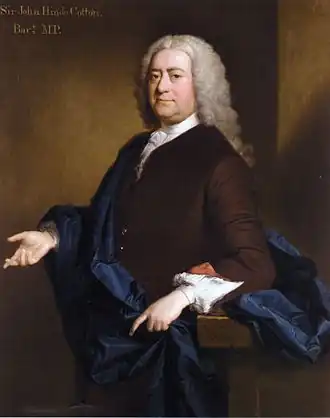 Portrait of Sir John Hynde Cotton (1686-1752), Williams-Wynn's Tory colleague