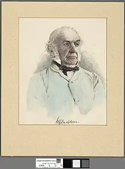 Portrait de William Ewart Gladstone (eau-forte, 1880).