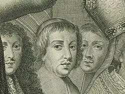 Portrait présumé de Bossuet dans l'Almanach royal officiel de 1671.