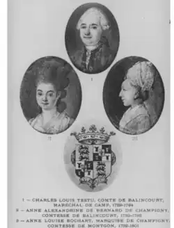 Portraits du comte Charles-Louis Testu de Balincourt et de sa seconde épouse.