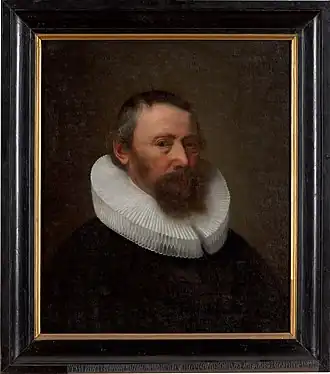 Portrait du bourgmestre de Leyde, Jan Janszoon Orlers, par Pieter Dubordieu&nbsp;(en), 1640.