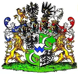 Wappen der Grafen von Posadowsky-Wehner im Schlesischen Wappenbuch von Krane