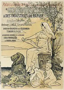 L'une des premières affiches d'Ogé (1894), marquée par l'Art nouveau.