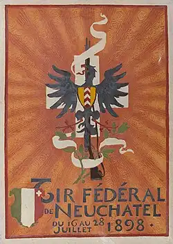 1898 affiche pour le Tir Fédéral