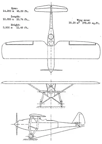 vue en plan de l’avion