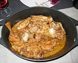 Curry de poulet antillais et lait de coco.