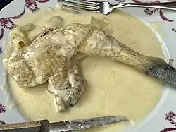 Poulet de Bresse à la crème.