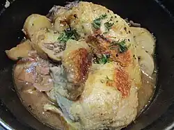 Poulet jaune de l'Orléanais au vinaigre d'Orléans