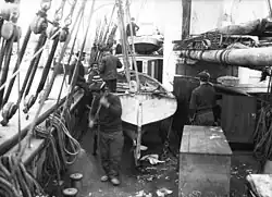 Sur le pont du navire (15 août 1908).