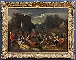 La Récolte de la manne, avec le cadre