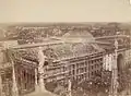 Construction de la Galleria Vittorio Emanuele II à Milan, photographie prise entre 1870 et 1873.