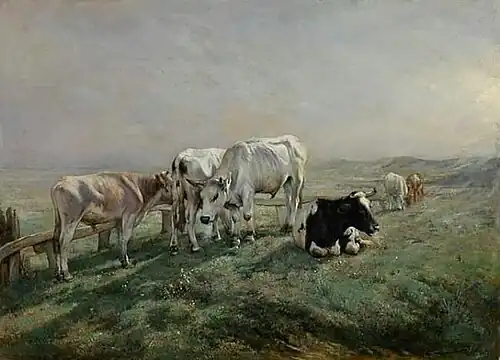 Alfred Verwée, Vaches dans les dunes (1868), Collection Mesdag, La Haye.