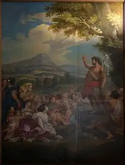La Prédication de Jean-Baptiste, tableau du XVIIIe&nbsp;siècle.
