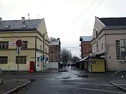 La rue au marché central de Riga.
