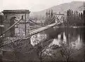 La vue du pont de l'empereur François Ier depuis la digue Smétana montre que vers 1870, il n'y avait aucun développement à proximité de l'actuelle rue Vítězná.