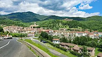 Entrée de Prats de Mollo en venant d'Espagne.