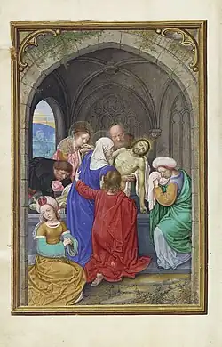 Mise au tombeau, f.328v.