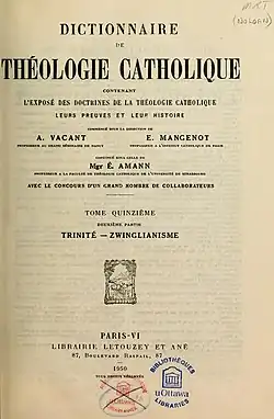 Image illustrative de l’article Dictionnaire de théologie catholique