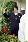 Ronald Reagan avec Ahmed Sékou Touré à la Maison-Blanche en 1982.