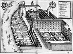 Le monastère de la Daurade (XVIIe&nbsp;siècle, Monasticon Gallicanum)