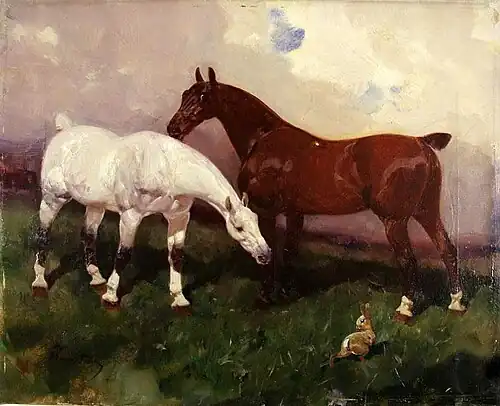 Les Chevaux et le lapin (vers 1880), musée des Beaux-Arts de Libourne.