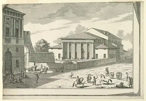 Exterior, Teatro Filarmonico, Verona, eau-forte, 1731.