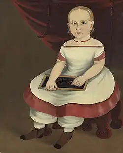 Prior-Hamblin School, Little Girl with Slate, c. 1845