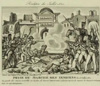 Prise du Marché des Innocents. Journée du 28 juillet 1830.