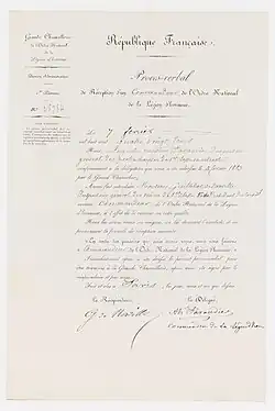 commandeur de la Légion d'honneur