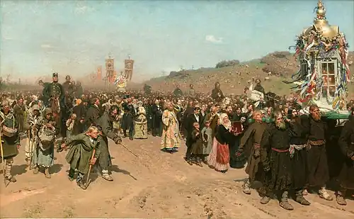 Ilya Répine, Procession religieuse dans la province de Koursk.