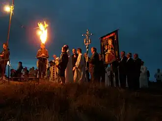 Procession aux flambeaux le samedi 24 août 2013.