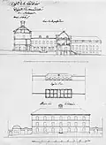Même projet : coupe et élévations des façades (1813)