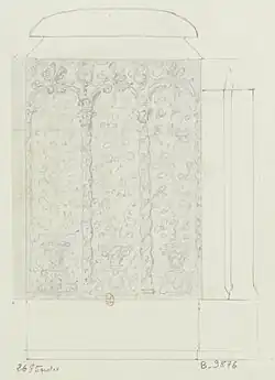 Projet (ultérieur ?) de décor pour l'alcôve (non Versailles), BNF.