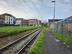 Prolongement des voies jusqu'à l'actuel RAVeL 108.