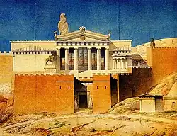 Les Propylées, reconstitution du XIXe&nbsp;siècle.