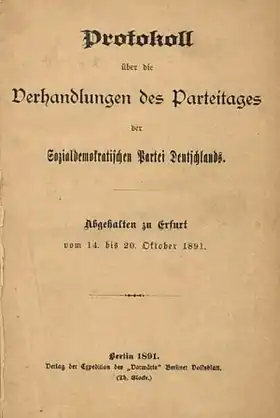 Image illustrative de l’article Programme d'Erfurt