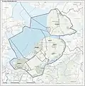 Carte des communes du Flevoland.