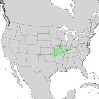 Description de l'image Prunus hortulana range map 1.png.