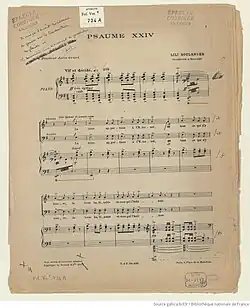 Page de la partition