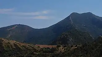 Vue du pic Santo Domingo (à droite).