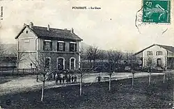 La gare de Punerot en 1910 située sur la ligne de Culmont - Chalindrey à Toul.